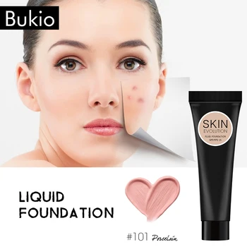 

Bukio 2019 New Matte Beauty Makeup Foundation Mineral Touch Control Oil Skin-Friendly Liquid Full Coverage Long Lasting