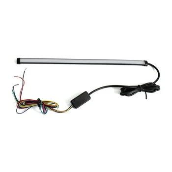 

Tubes LED Light Strip Motorcycle Sequential Brake Turn Signal Lamp New