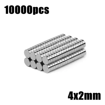 

10000pcs 4x2mm Super Powerful Strong Bulk Small Round NdFeB Neodymium Disc Magnets Dia 4mm x 2mm N35 Rare Earth NdFeB Magnet