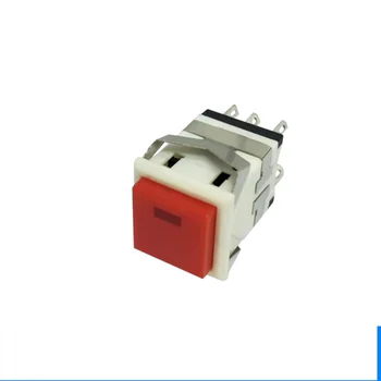

50pcs Snap-in Self-lock 8 Pin Square Push Button with LED Indicating Lamp 2NO 2NC 3A/250V 6A/125V Botton Switch