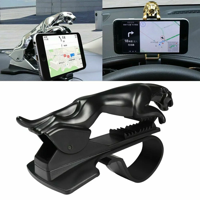 

Universal Car Smart Phone Holder Leopard Shape Panther Style Dashboard Mount Clip Mobile Phone Bracket Adjustable GPS Stand