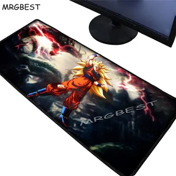 

MRGBEST Son Goku Anime Dragon Ball Large Universe Landscape Mouse Pad Black Lock Edge Computer Table Mat Natural Rubber Non-slip