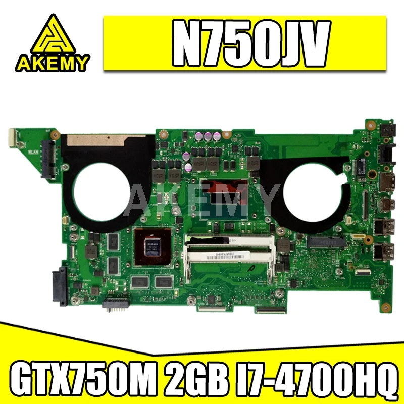 GTX750M 2 Гб I7 4700HQ N750JV материнская плата для Asus N750JK laotop REV2.0/2 1 HM86 100%