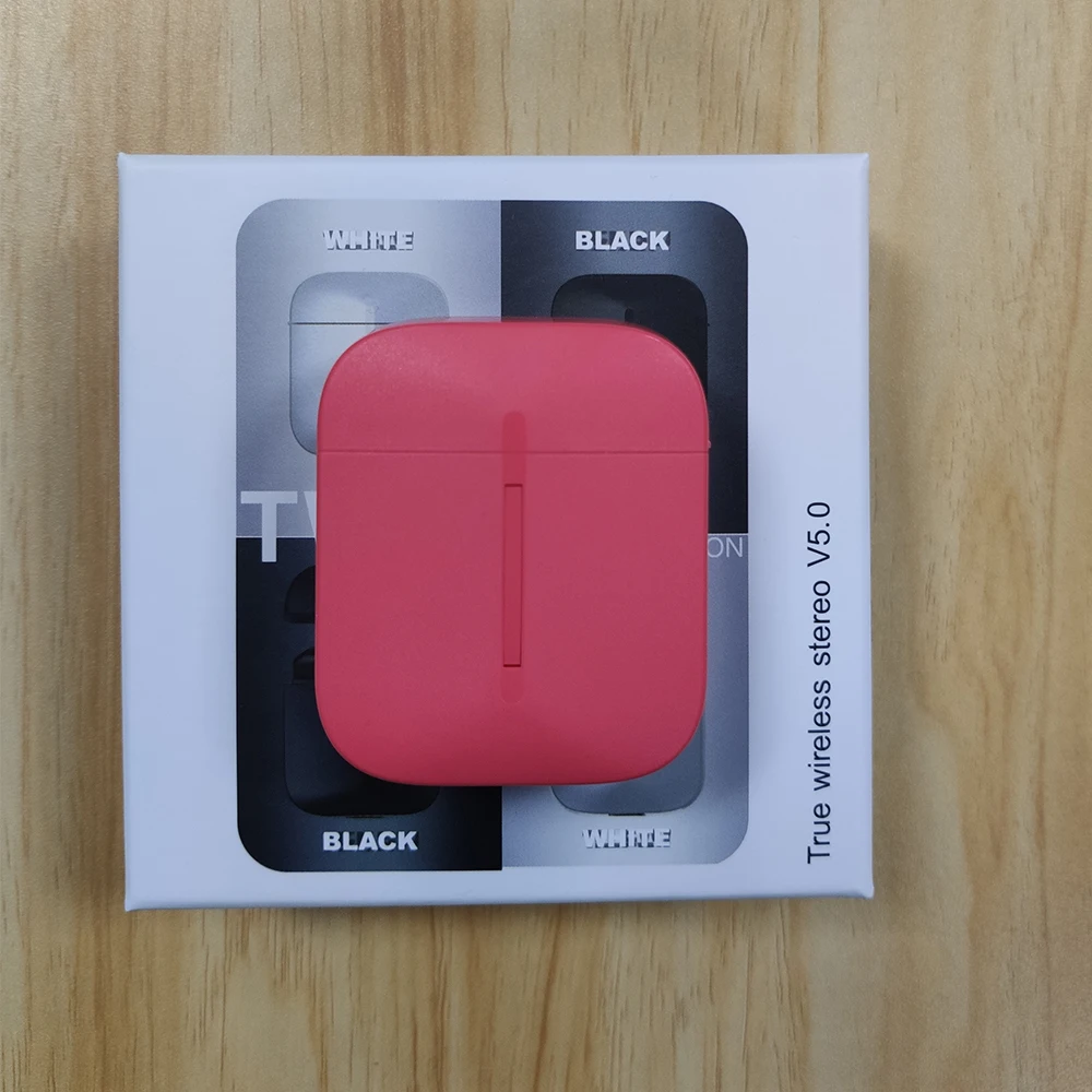E8 red Новые E8 TWS всплывающие беспроводные Bluetooth наушники с микрофоном стерео наушники Bluetooth 5,0 наушники беспроводные наушники для телефона - Цвет: E8 red