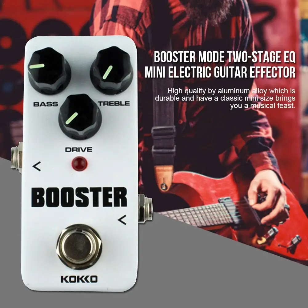 FBS-2 Mini Overdrive Guitar Effect Pedal Guitarra Overdrive Booster High-Power Tube Guitar Two Segment EQ Effect Device