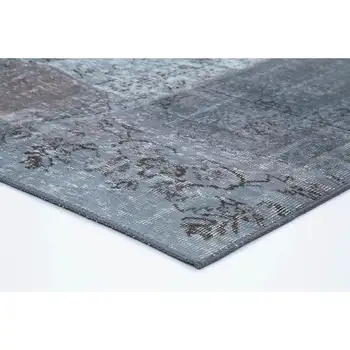 

170x247 Cm Grey Handmade Patchwork Rug-6x8 Ft
