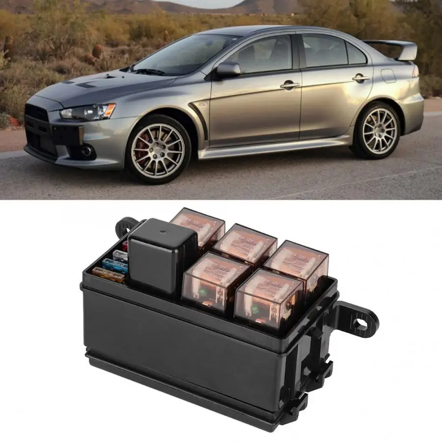 6 полосная автомобильная вставка-предохранитель с 1 шт. 4p 12v и 5 шт. 100A прозрачная оболочка реле для кораблей гоночный автомобиль держатель плавкого предохранителя блок реле