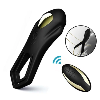 

Male Longer Lasting Erection Pleasure Enhancer Cock Vibrating Double Ring with 9 Amazing Modes Satisfy Different Women's Desires
