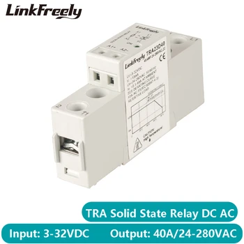 

TRA23D40 Mini AC SSR Solid State Relay Module & Board 3V 5V 12V 24V 32VDC Input 40A 24-280VDC Ouput Smart Auto Current Relay