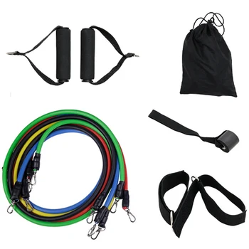 

2020 11Pcs/Set Resistance Bands Yoga Fitness Rubber Tubes Band Stretch Training Home Gyms Exercise Workout Elastic Pull Rope