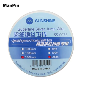

Ultra-fine Silver Wire Fly Line 0.007mm Superfine Silver Jump wire Precision Flexible Circuit Dedicated SS-007E Phone Repair