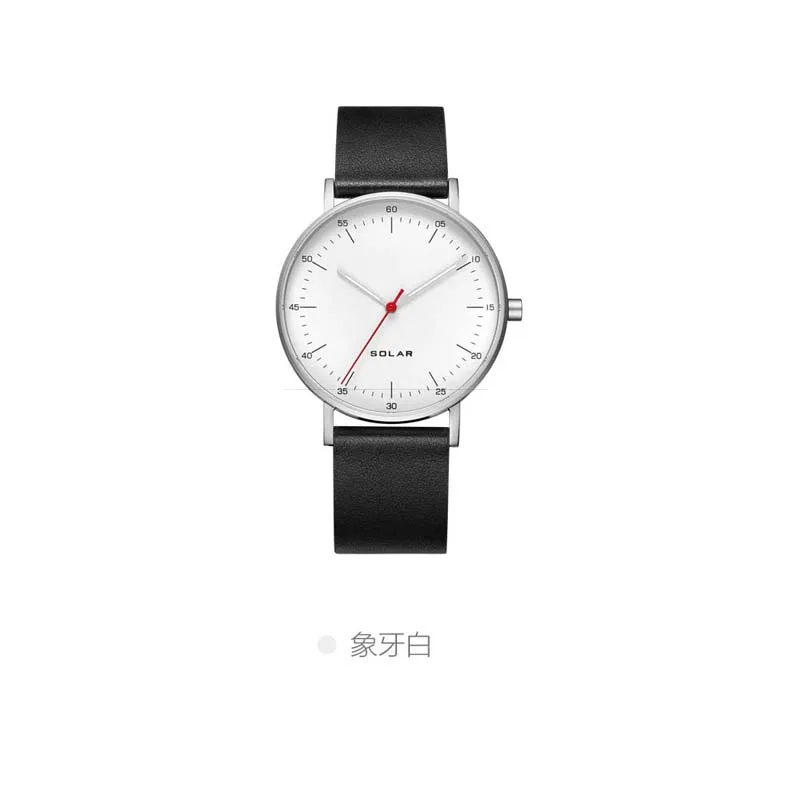 Новые фотодинамические часы Xiaomi TwentySeventeen легко преобразуют видимый свет тонкий дизайн синтетический сапфировый кристалл - Цвет: Белый