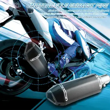 

Universal Motorcycle Exhaust Pipe Muffler Scooter Silencer 38-51MM with Removable DB Killer for Most Motorcycle