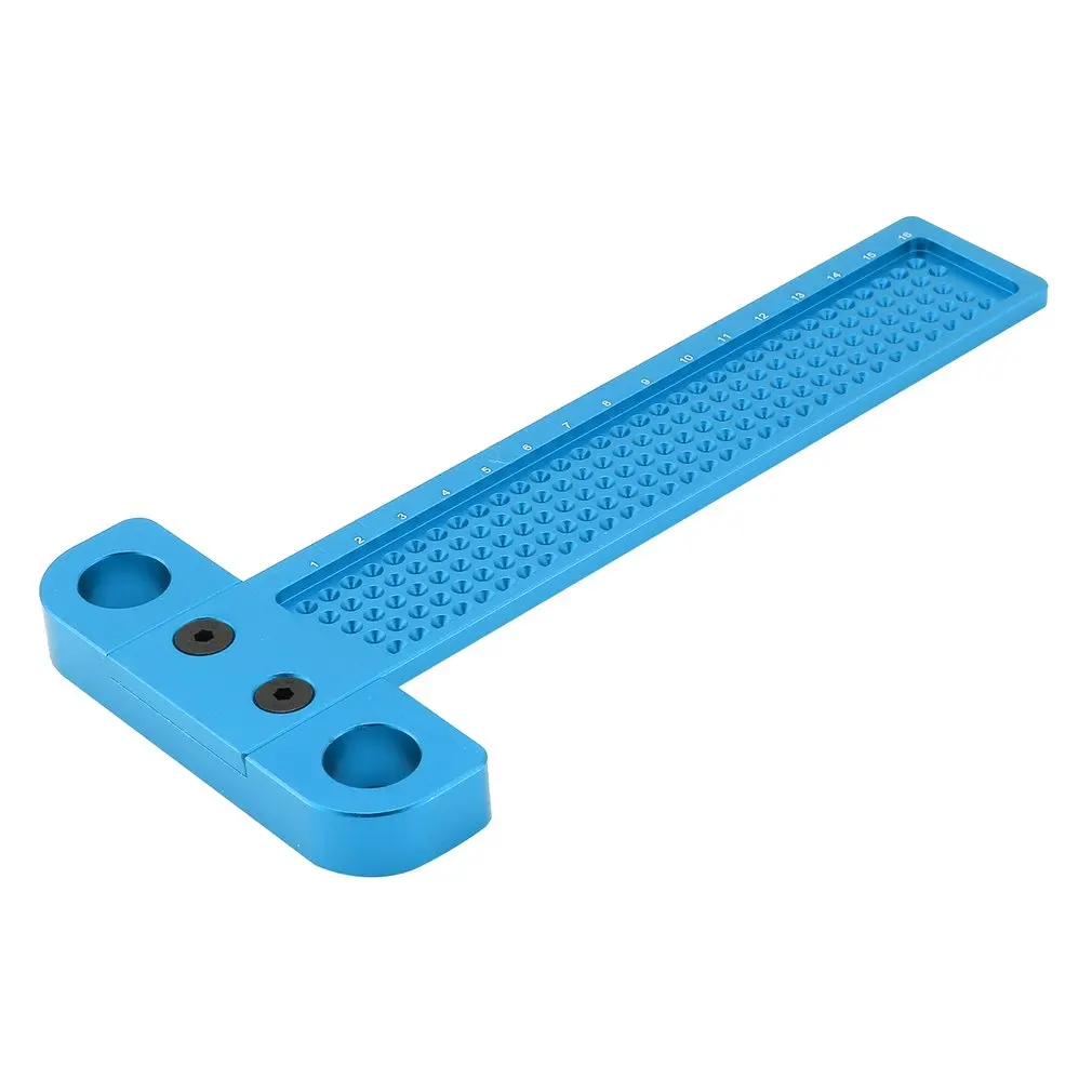 

160MM T-type Ruler Aluminum Woodworking Scribe Crossed Feet Crossed-out Measuring Tool Hole Scribing Gauge