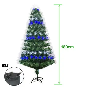 

Fast Get Multi-specification Christmas Tree Colorful Optic Fiber Lamp Green Trees Iron Stand Home Festival Christmas Decoration