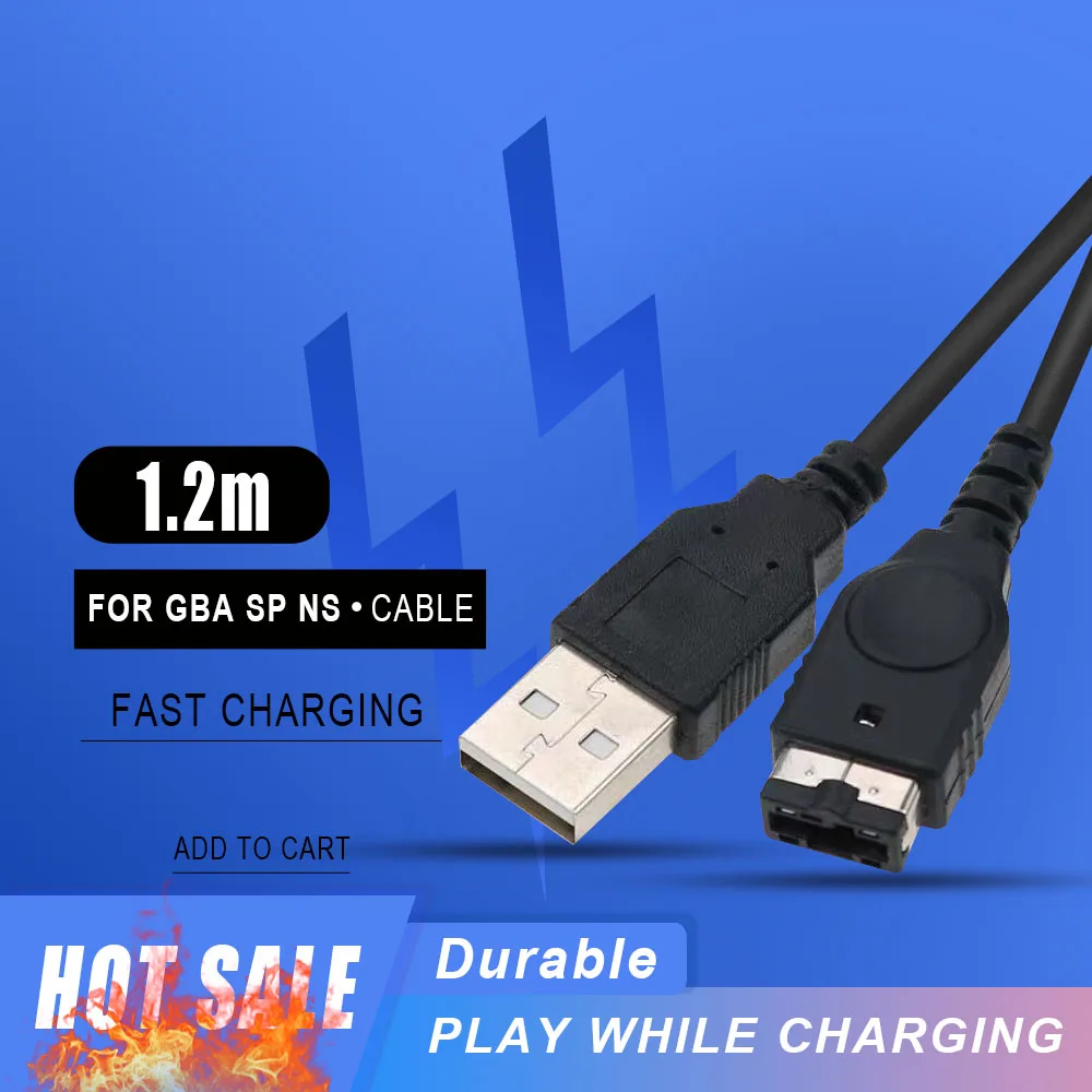 1 2 м черный Зарядка через USB зарядный кабель для передачи данных с линия Для Nintendo