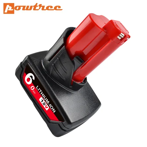 12V 6.0Ah M12 Battery For Milwaukee Power Tool Li-ion Battery C12 XC 48-11-2440 48-11-2402 48-11-2411 48-11-2401