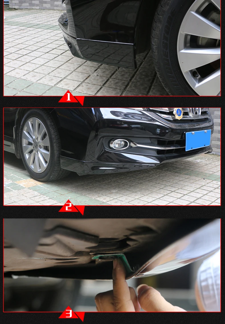 Наклеиваемого покрытия для автостайлинга из ABS спереди и сзади набор для бампера, кузова крышка защитная пластина для Honda Accord- Аксессуары для декорирования машины 4p