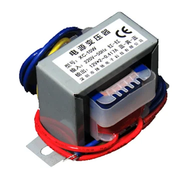 

EI48 power transformer input AC220V / AC6V / 9V / 12V / 15V / 18V / 24V single voltage Output two roots lines 10W / VA