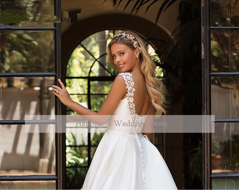 Booma-Satin-Wedding-Dresses-Long-Beach-Bridal-Gowns-Cap-Sleeve-Lace-Princess-Wedding-Party-Dresses-Plus (3)