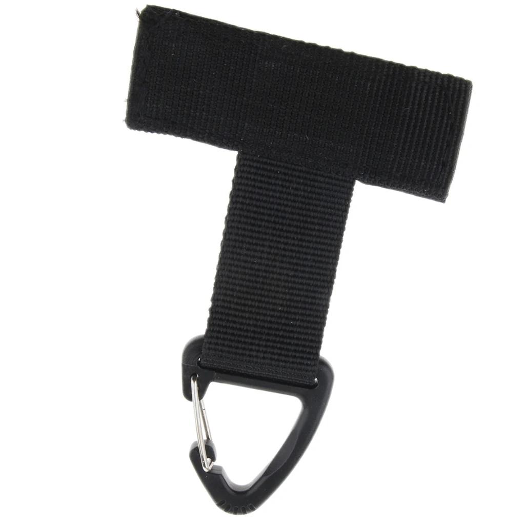 Belt Holder Nylon Clips with Spring Snap Hook, Keychain Carabiner Buckle for Molle Strap Webbing Attachement, Black