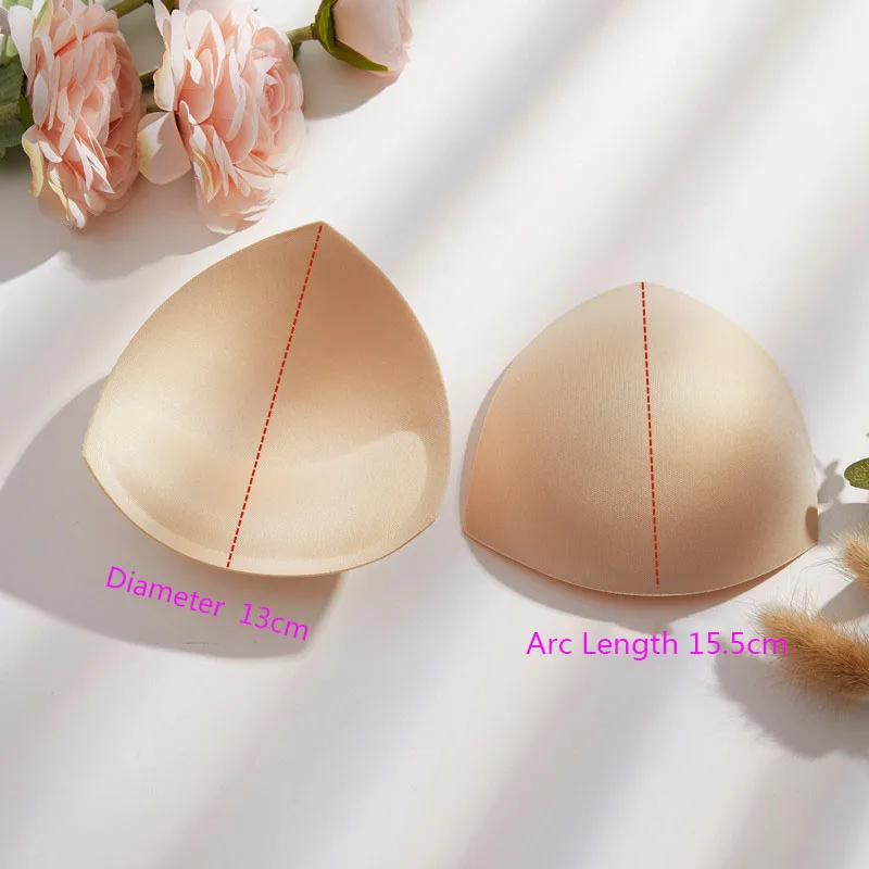 1 Pair Women Intimates Accessories Triangle Sponge Swimsuit Breast Push Up Padding Bra Foam Insert Cotton Chest Enhancers Bra Pads Inserts Bra Insert Pads