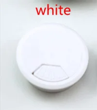 white 2 шт. Высокое качество ABS компьютерный стол с втулкой кабельный порт проволочное отверстие крышка 50 мм/53 мм/60 мм проволочный стеллаж для хранения мебельная фурнитура - Цвет: white