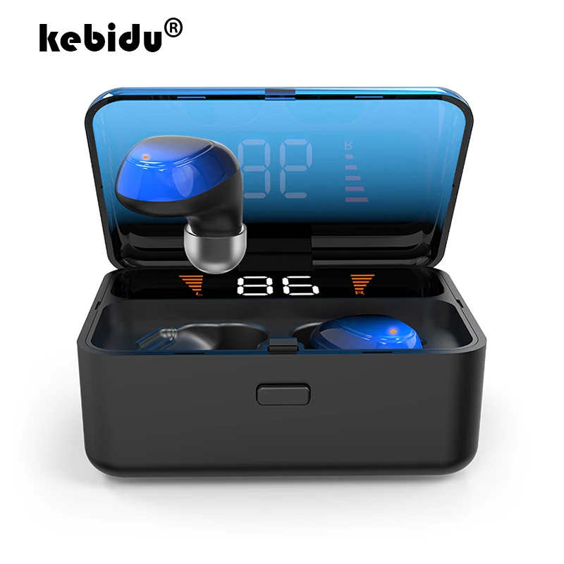 Bluetooth наушники 5,0 9D стерео беспроводные наушники ES01 TWS в ухо игровая гарнитура IPX7 водонепроницаемый светодиодный дисплей Smart power