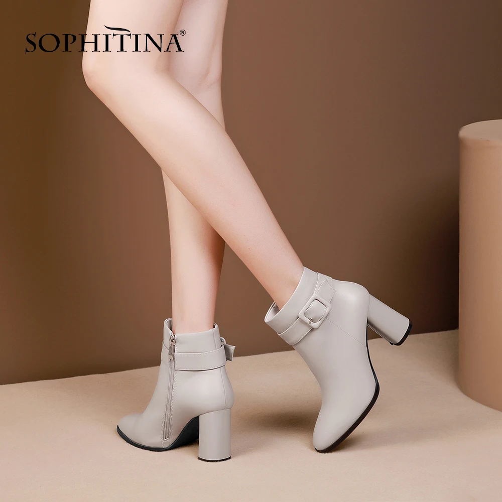 SOPHITINA/Специальные женские ботинки с пряжкой Высококачественная удобная обувь из