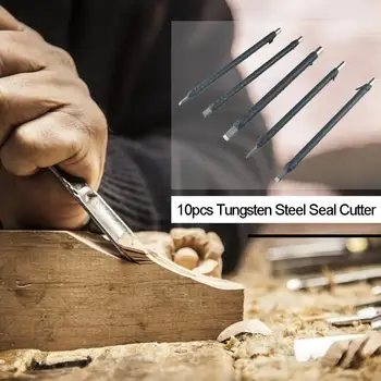 

10pcs Engraving Knife Wood Gouge Chisels DIY Cutter Woodworking Carving Tools Suitable for Stone Graphite Plexiglass Wood