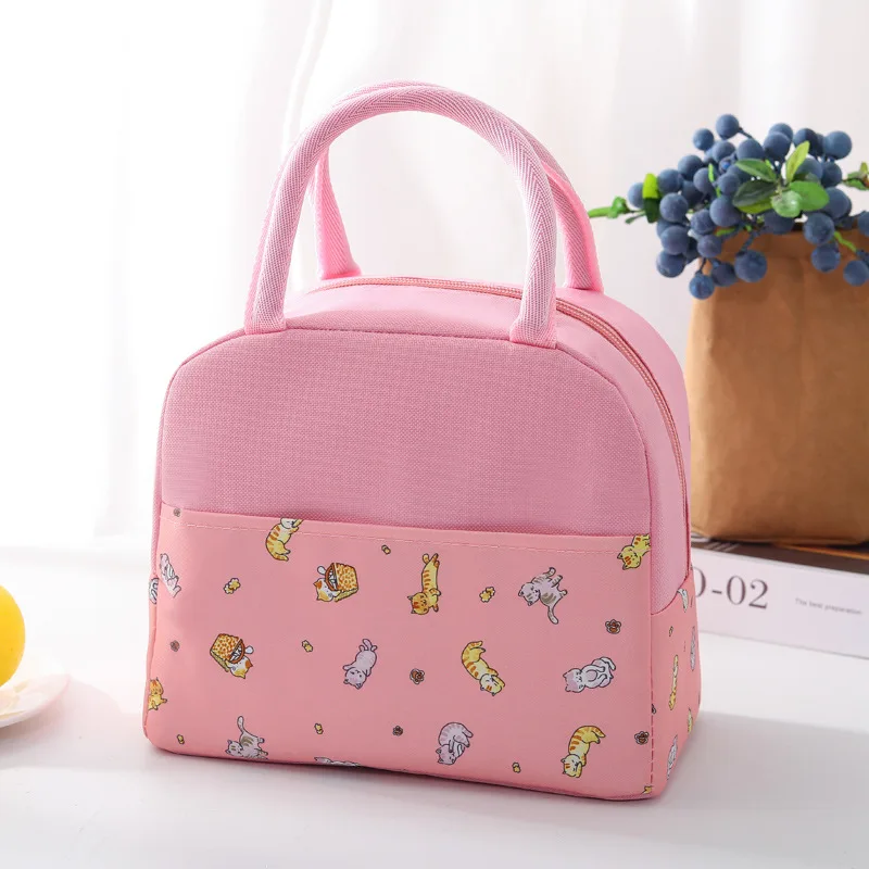 

2019 New Fresh Insulation Cold Bales Thermal Oxford Lunch Bags Waterproof Convenient Leisure Bags Cute Flamingo Tote Food Bags