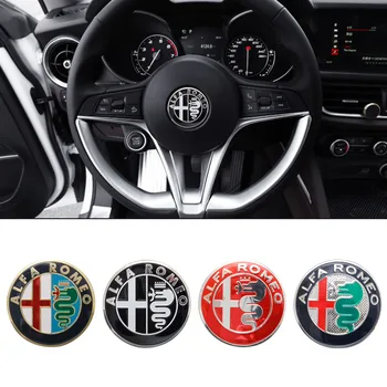 

1pcs 40MM 50MM Steering Badge Emblem Sticker Auto Accessories foe ALFA ROMEO Brera 147 156 166 159 GT Spider Giulietta Stelvio