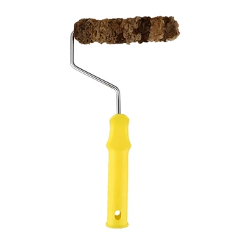 

SHGO HOT-6 Inch Natural Sponge Paint Roller Brush for Artistic Wall Decoration Lacquer Roller Brush DIY Roller Brush