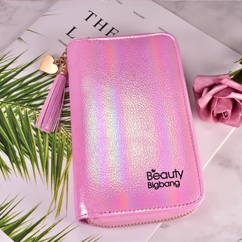 

BEAUTYBIGBANG 24 Slots Laser Holo Nail Stamping Plates Holder Square Rectangular Manicure Nail Art Plate Organizer Template Set