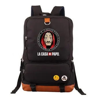 

Children's La Casa De Papel paper house mochila printing Backpack School shoulder bag travel Bag laptop bagpack for teenagers