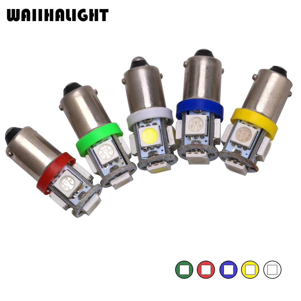 

1x BA9S Led Light T11 T4w 5050 SMD 5 LED Tower Light BA9S Auto Wedge Marker Light LED Bulb White Blue Red Green Yellow DC 12V
