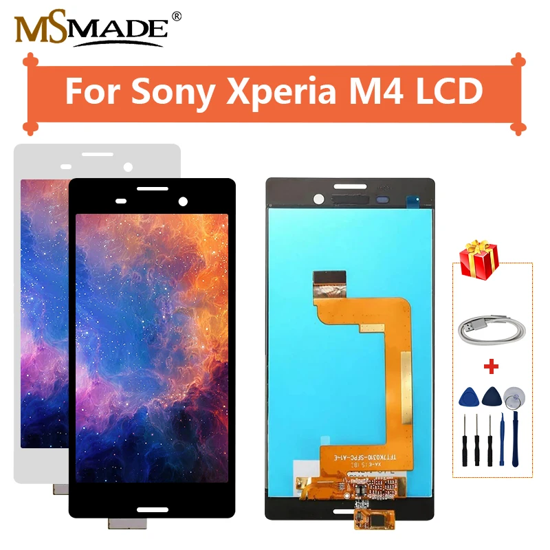 

For Sony Xperia M4 Aqua E2303 E2353 E2333 LCD Touch Screen Digitizer Display Replacement Assembly Parts With Frame
