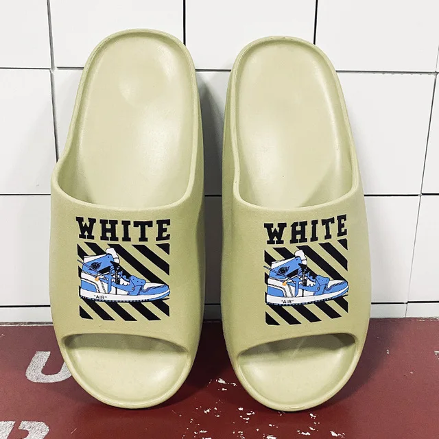 Sesame Street Men's Shoes Yeezy Slides Men Slippers External Wear Thick  Bottom Tide Brand Coconut Slippers - Men's Slippers - AliExpress