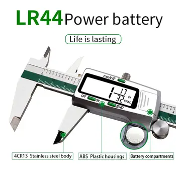 

Upgraded ET50 Stainless Steel Accurate Vernier Caliper with Fraction Digital Display Digital Caliper 6 Inch 150mm Measuring Tool