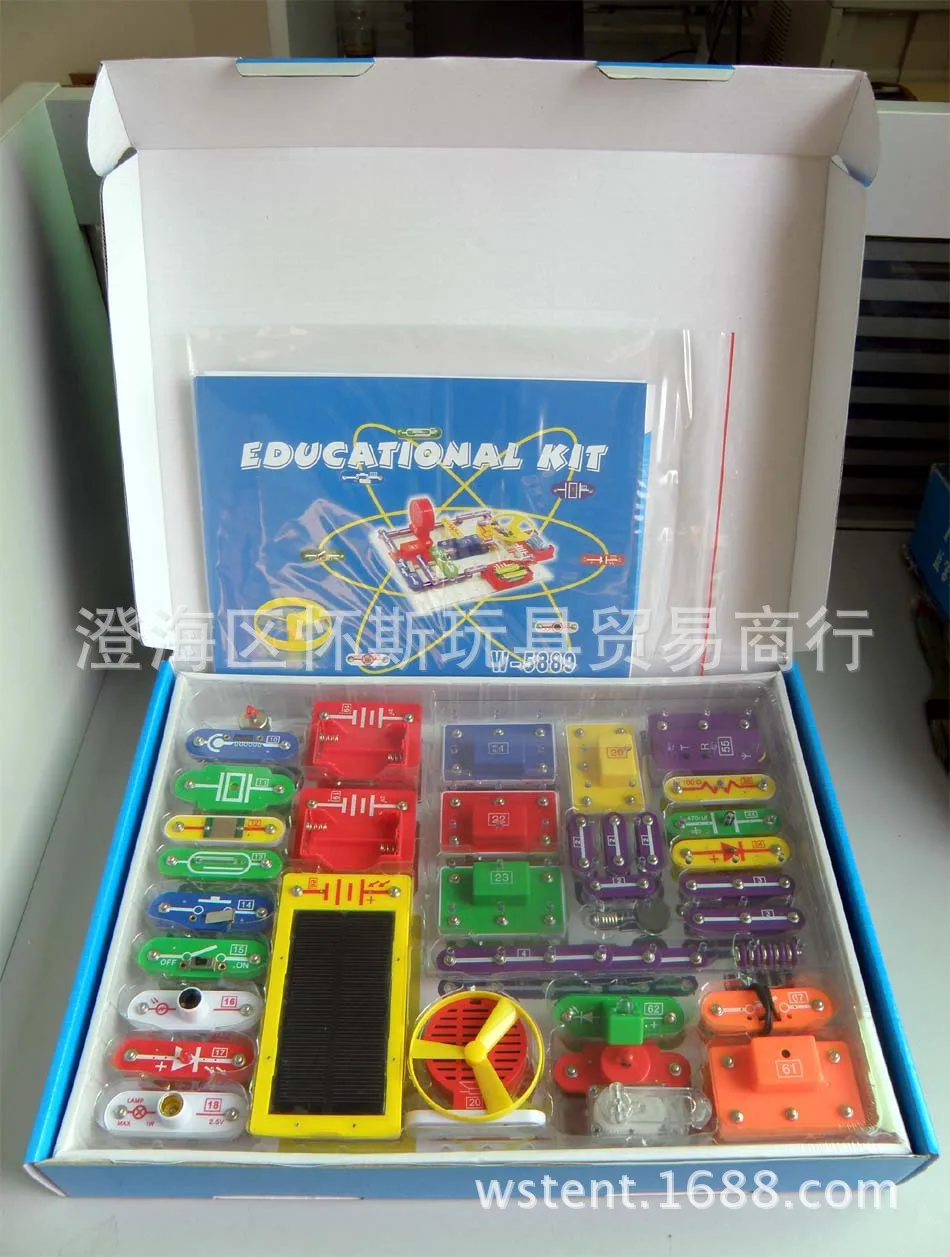 

W6888 Teacher Wang Solar Hand Remote Electronic Fun Building Blocks Children'S Educational Toy Building Blocks