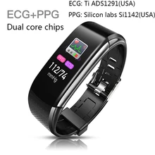 ECG PPG здоровье Смарт фитнес спортивный браслет кровяное давление монитор сердечного ритма водонепроницаемые часы для Xiaomi huawei Honor