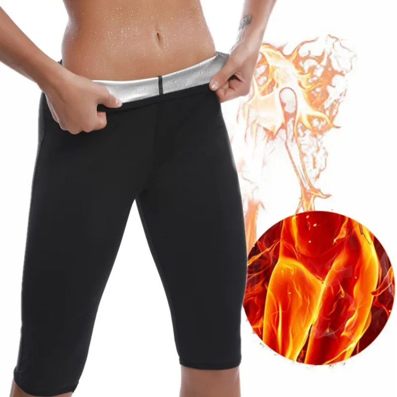 Body Shaper Coxas Mulheres Sauna Calças De Suor De Cintura Alta Compressão Thermo Workout Exercício Emagrecimento Shorts