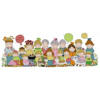 

Family portrait patterns Counted Cross Stitch 11CT 14CT 18CT DIY Chinese Cross Stitch Kits Embroidery Needlework Sets home decor