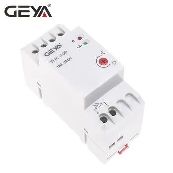 

GEYA Photocell Light Control Switch with Sensor 16A 20A 25A AC220V Din rail Twilight Switch Auto Manual ON OFF