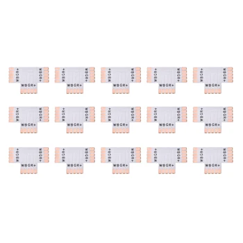 

uxcell LED Strip Connector 12mm 5P T-Shape PCB Board Splitter Corner Connector for 5050 RGB LED Tape Light 15Pcs