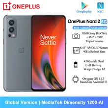 World Premiere OnePlus Nord 2 5G Global Version Smartphone 50MP Triple Cameras Dimensity 1200-AI Warp Charge 65 NFC Mobile phone