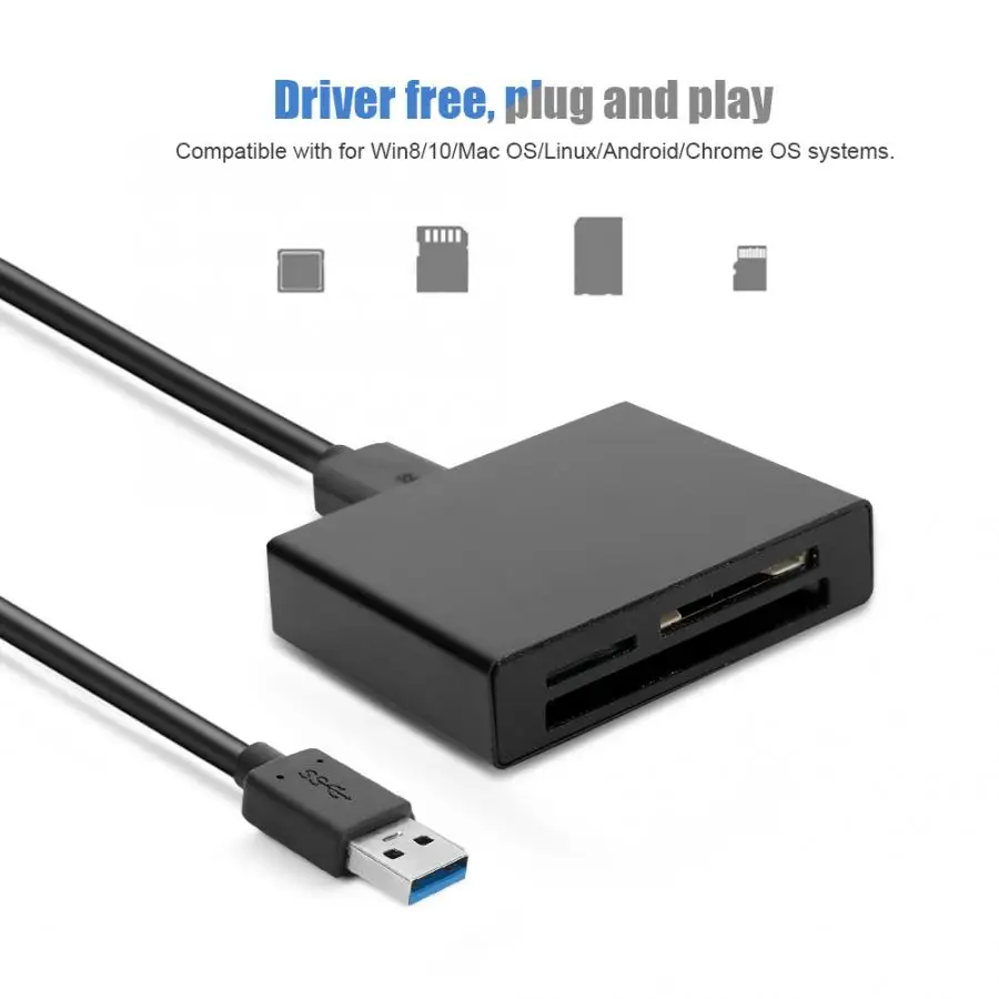 Micro USB3.0 type-A OTG многофункциональное TF/устройство считывания SF карт для Win/Linux/Android/хром USB кардридер