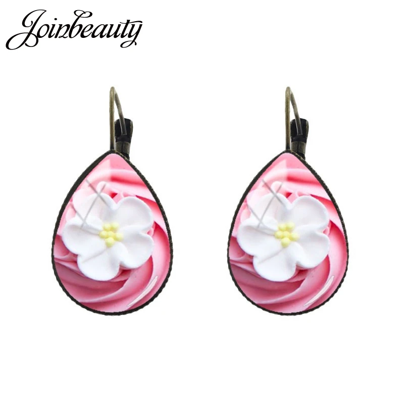 FD115 JOINBEAUTY шоколадный крем серьги с тортом аксессуары капли воды уха клип серьги для сладких женщин подарок ручной работы ювелирные изделия FD113 - Окраска металла: FD115