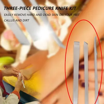 

3pcs Stainless Steel Toe Nail Shaver Feet Pedicure Knife Kit Foot Callus Rasp File Hard Dead Skin Remover Foot Care Tools