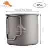 TOAKS Pure Titanium Cup Ultralight Outdoor Coffee Tea Mug without Lid and Foldable Handle Camping Cookware 375ml 50g CUP-375 2